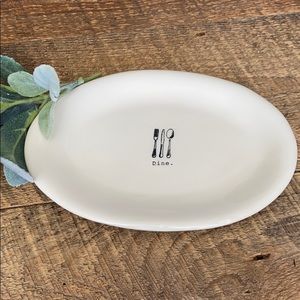 Rae Dunn “Dine” small oval plate